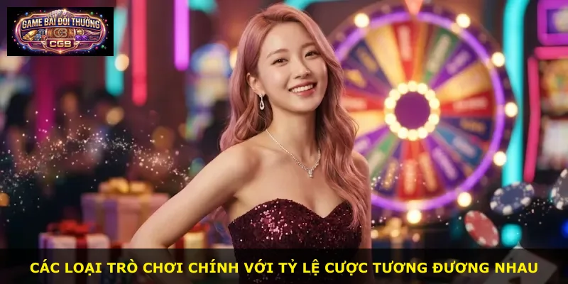 Các loại trò chơi chính với tỷ lệ cược tương đương nhau