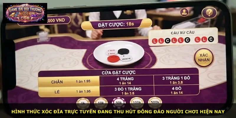 Hình thức xóc đĩa trực tuyến đang thu hút đông đảo người chơi hiện nay