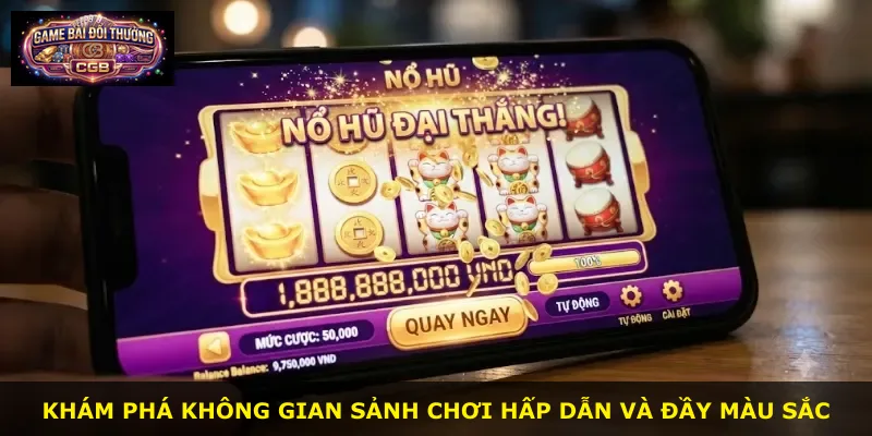 Khám phá không gian sảnh chơi hấp dẫn và đầy màu sắc