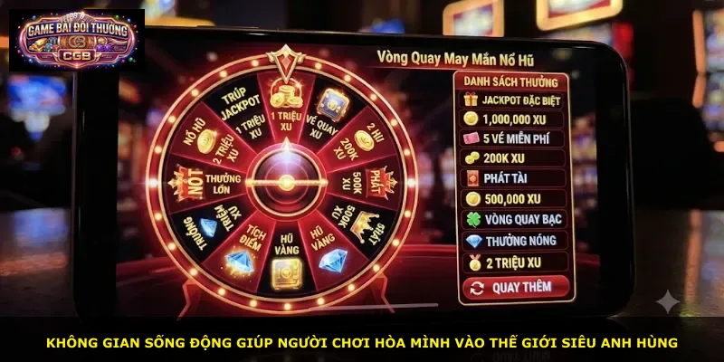Không gian sống động giúp người chơi hòa mình vào thế giới siêu anh hùng