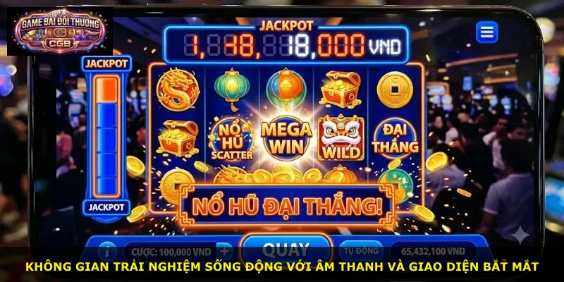 Không gian trải nghiệm sống động với âm thanh và giao diện bắt mắt