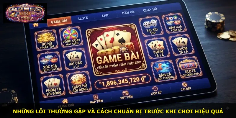 Những lỗi thường gặp và cách chuẩn bị trước khi chơi hiệu quả