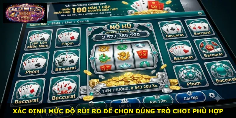 Xác định mức độ rủi ro để chọn đúng trò chơi phù hợp